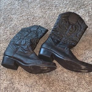 Charles Albert Faux Leather Boots